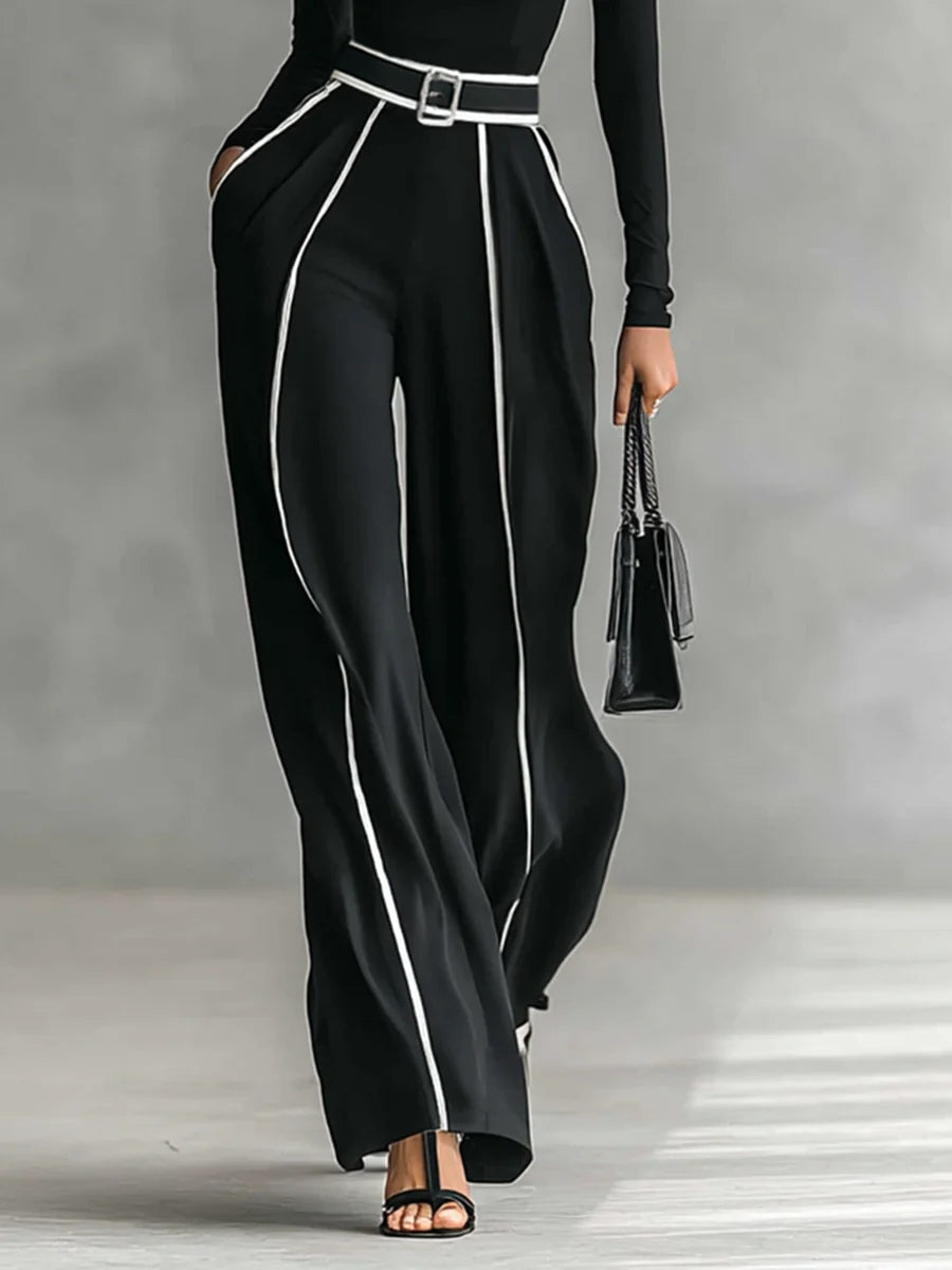 Beatrix | Turtleneck Top and Wide-Leg Pants Set
