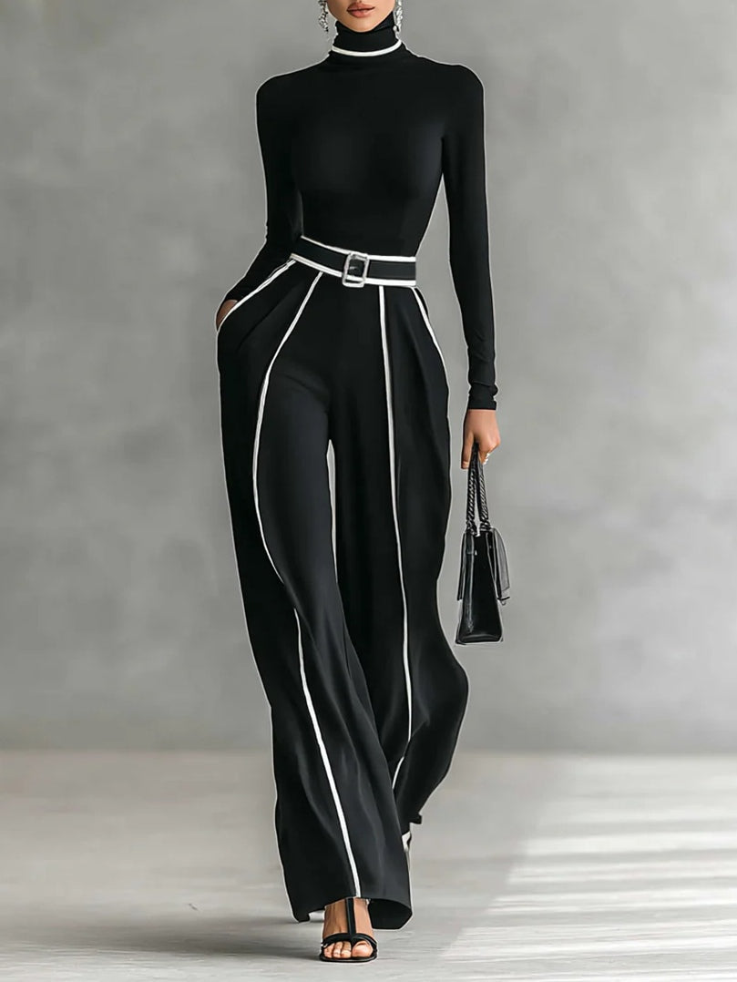 Beatrix | Turtleneck Top and Wide-Leg Pants Set