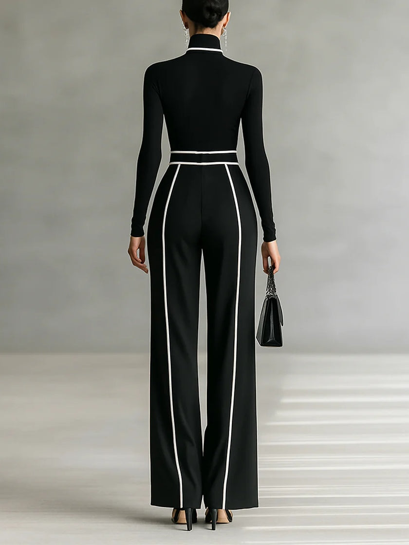 Beatrix | Turtleneck Top and Wide-Leg Pants Set