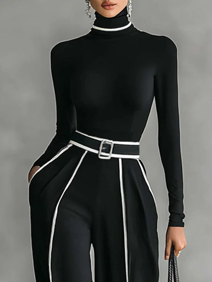 Beatrix | Turtleneck Top and Wide-Leg Pants Set
