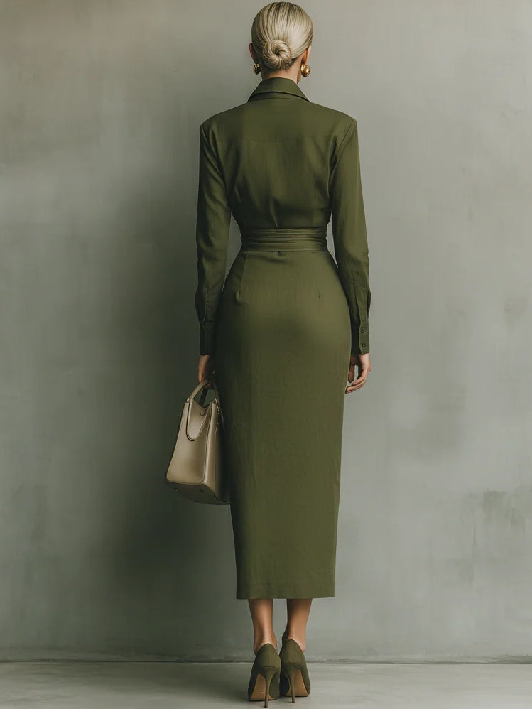Paige | Long Sleeve Maxi Shirt Dress