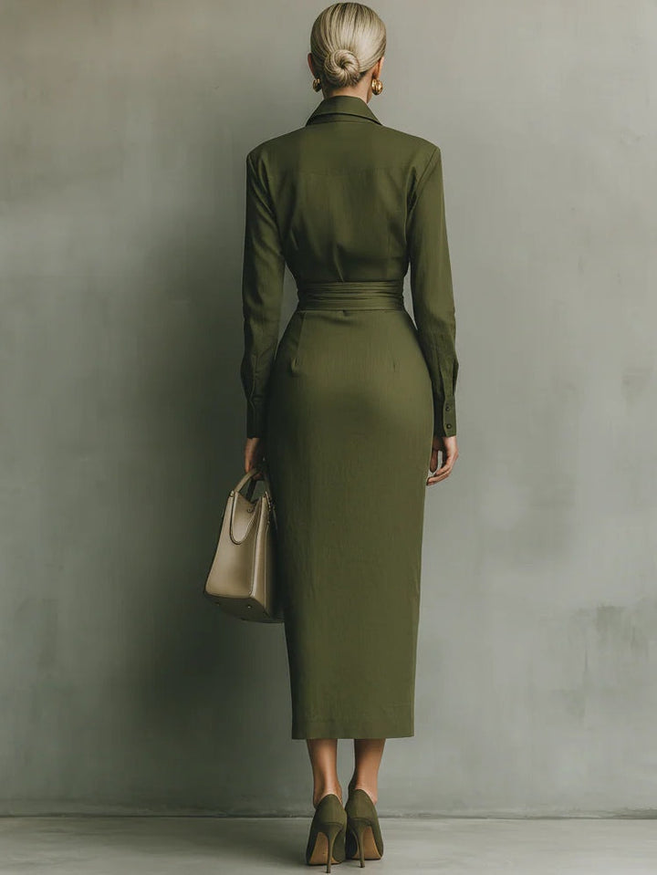 Paige | Long Sleeve Maxi Shirt Dress