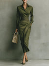 Paige | Long Sleeve Maxi Shirt Dress