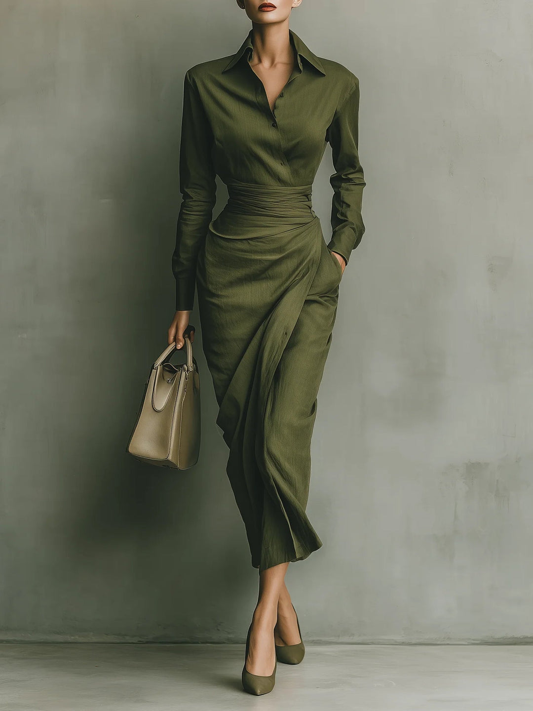 Paige | Long Sleeve Maxi Shirt Dress