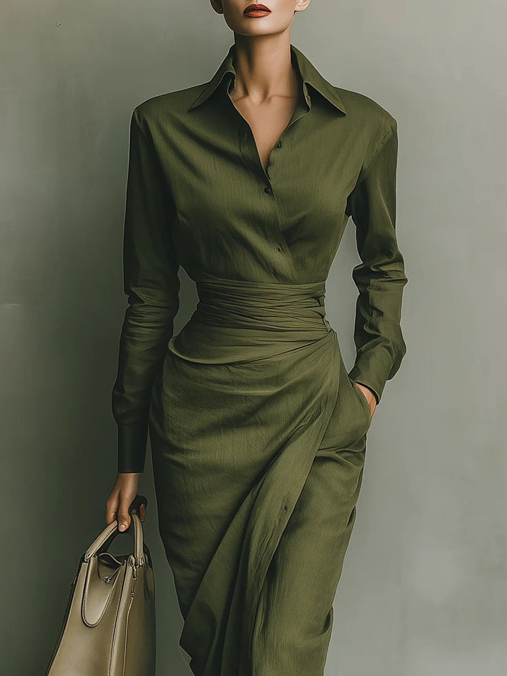 Paige | Long Sleeve Maxi Shirt Dress