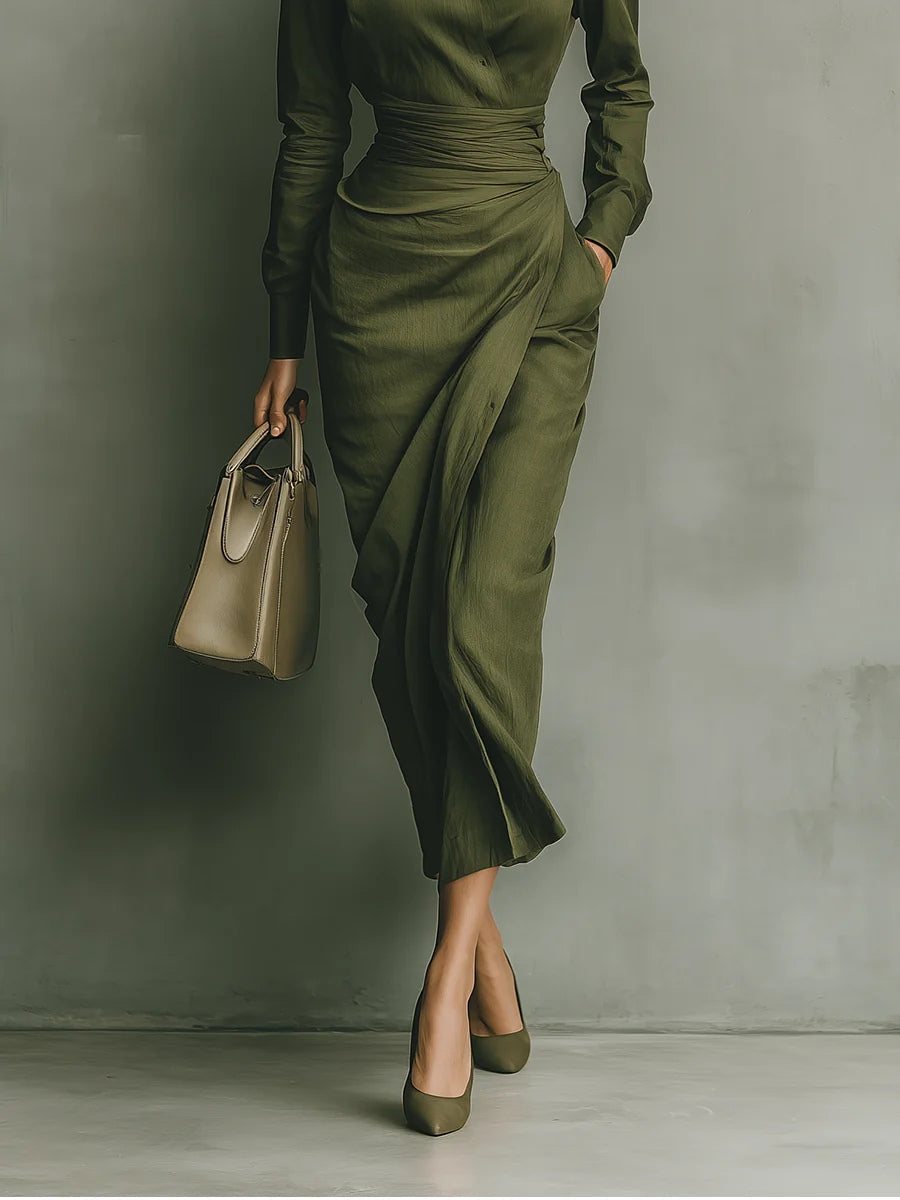 Paige | Long Sleeve Maxi Shirt Dress