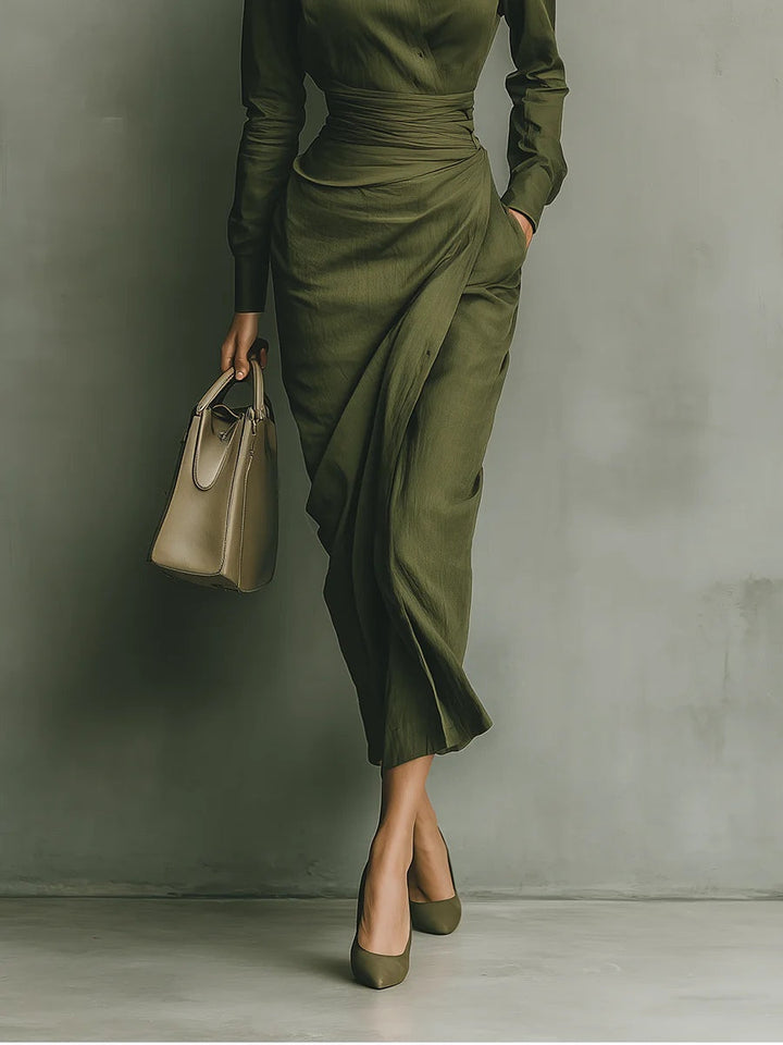 Paige | Long Sleeve Maxi Shirt Dress