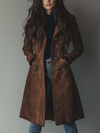 Presley | Classic Trench Coat in Vintage Suede