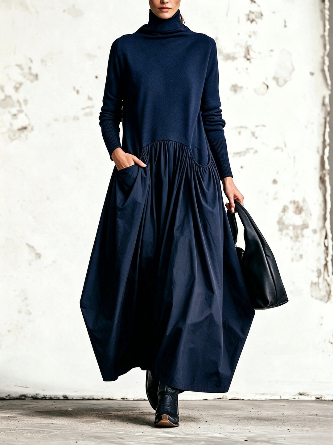 Marigold Hayes | High Neck Oversized Maxi Dress