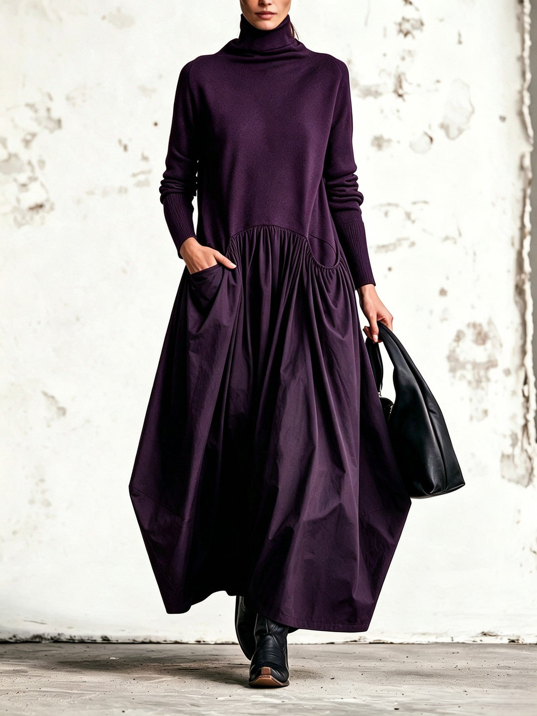Marigold Hayes | High Neck Oversized Maxi Dress