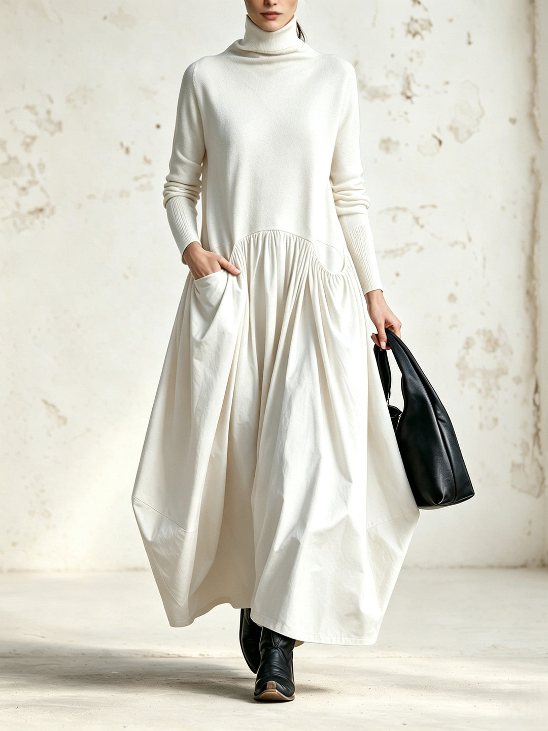 Marigold Hayes | High Neck Oversized Maxi Dress