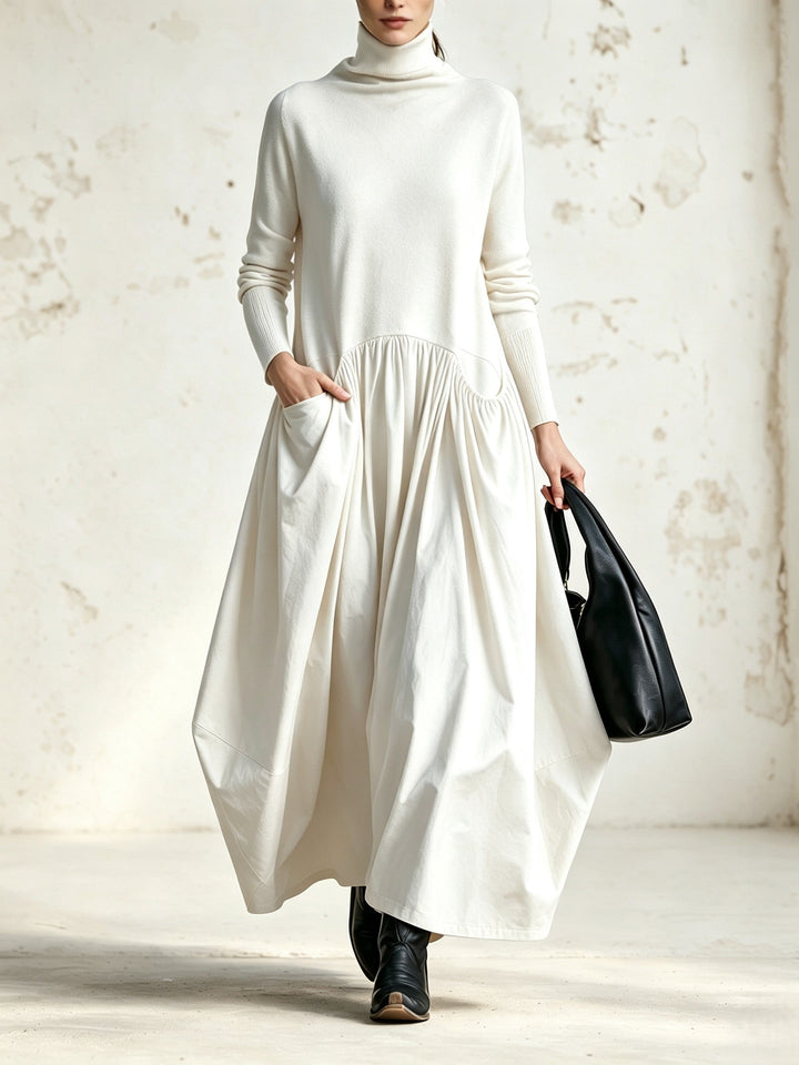 Marigold Hayes | High Neck Oversized Maxi Dress