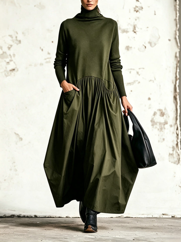 Marigold Hayes | High Neck Oversized Maxi Dress
