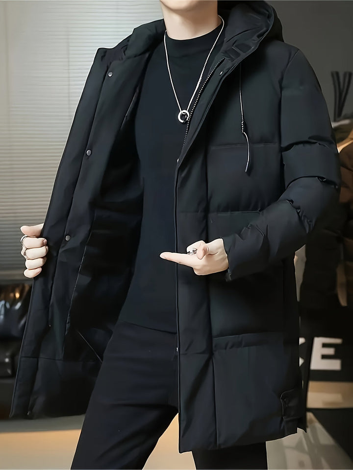 Donovan | Men's Long Puffer Coat with Hood