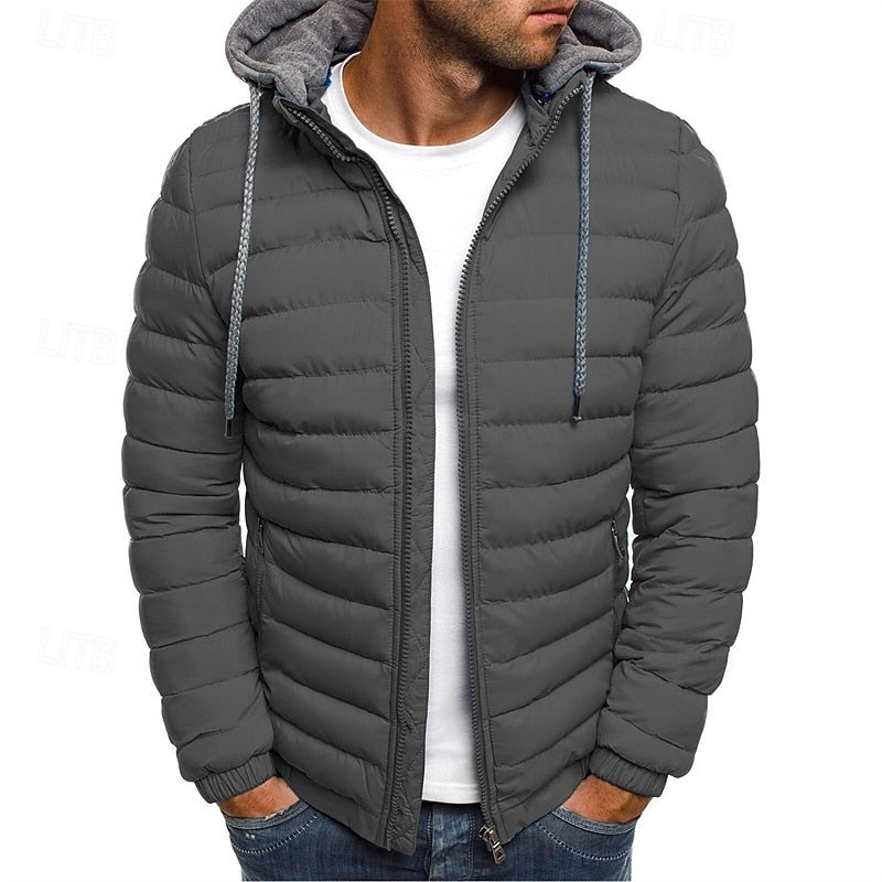 Braxton | Men's Quilted Puffer Jacket with Removable Hood