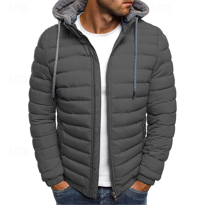 Braxton | Men's Quilted Puffer Jacket with Removable Hood