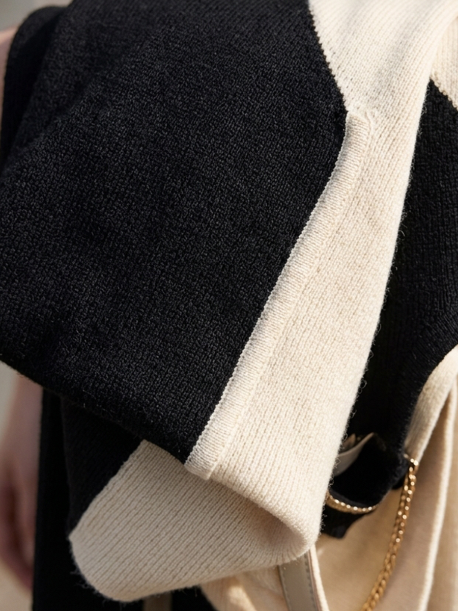 Ruby | Turtleneck Sweater Dress, Two-Tone