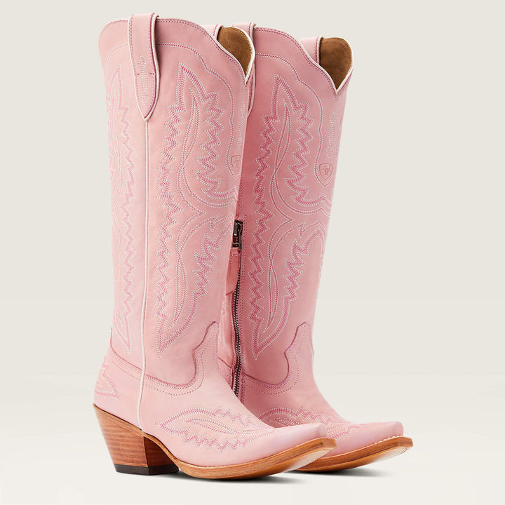 Black Embroidered Pointed Toe Western Boots