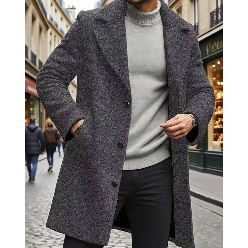 Nathan | Classic Long Overcoat