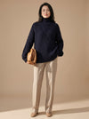 Luisa | Women's Oversized Turtleneck Sweater with Cable Knit Pattern