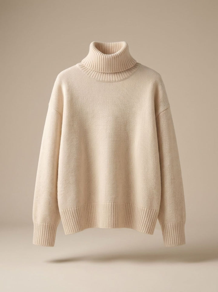 Greta | Women's Turtleneck Sweater Made of Pure Cashmere Oversized