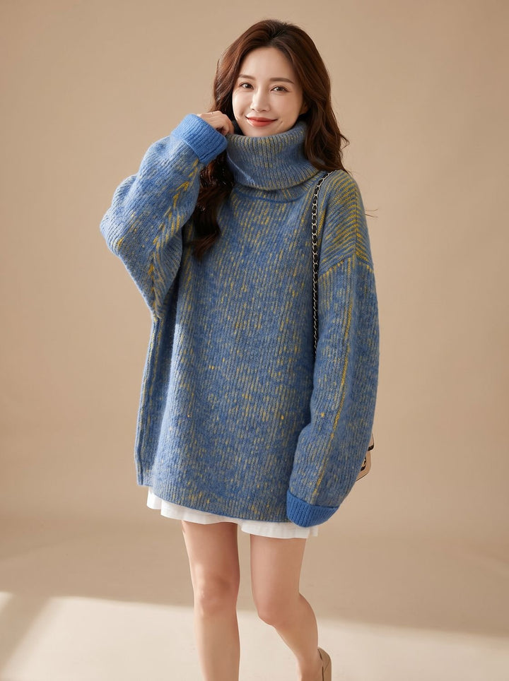 Annika | Women's Oversized Turtleneck Sweater Chunky Knit Winter Sweater