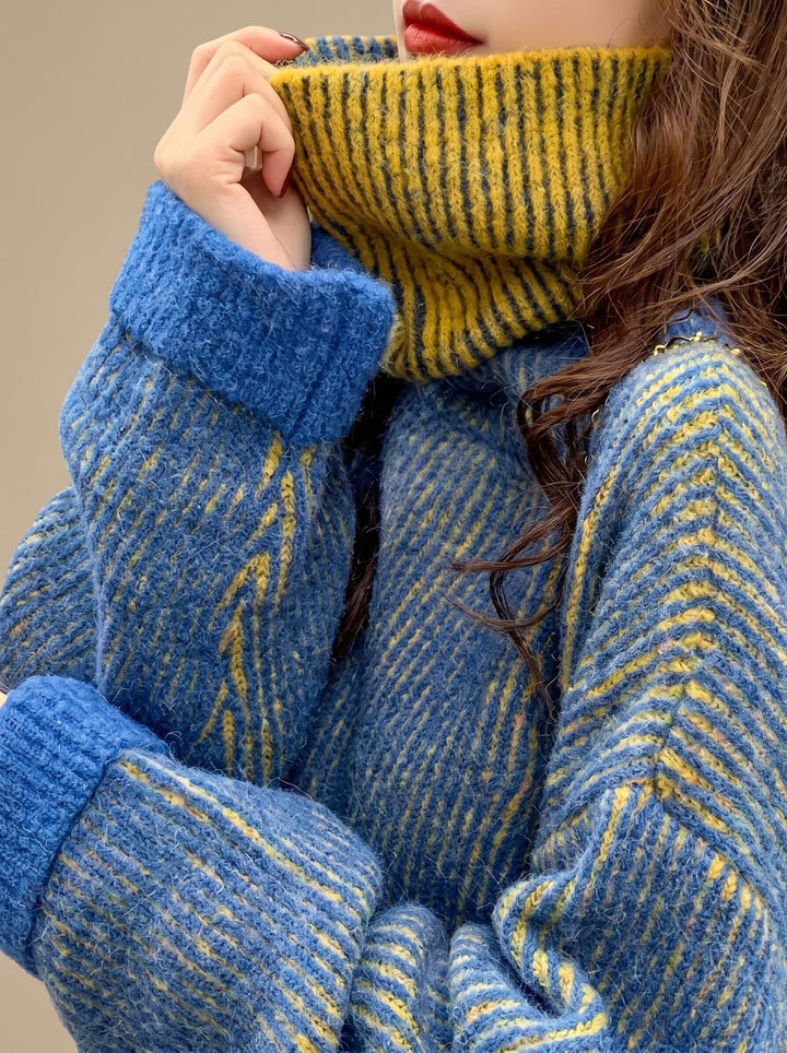 Annika | Women's Oversized Turtleneck Sweater Chunky Knit Winter Sweater