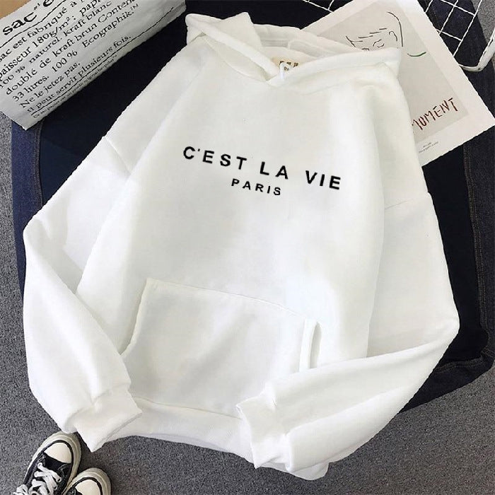 Willow Rae | Graphic Print Hoodie with Drawstring Hood