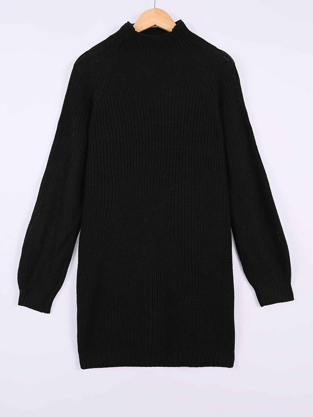 Sabine | Ribbed Half-Turtleneck Sweater Dress