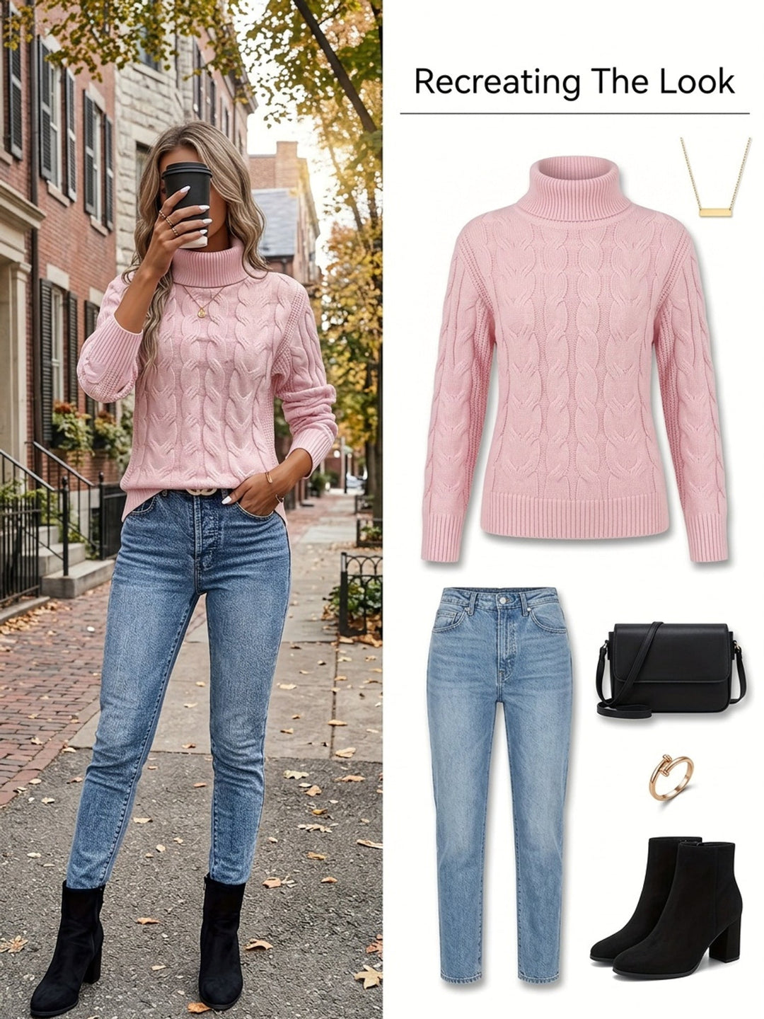 Noelani | Cable-Knit Turtleneck Sweater