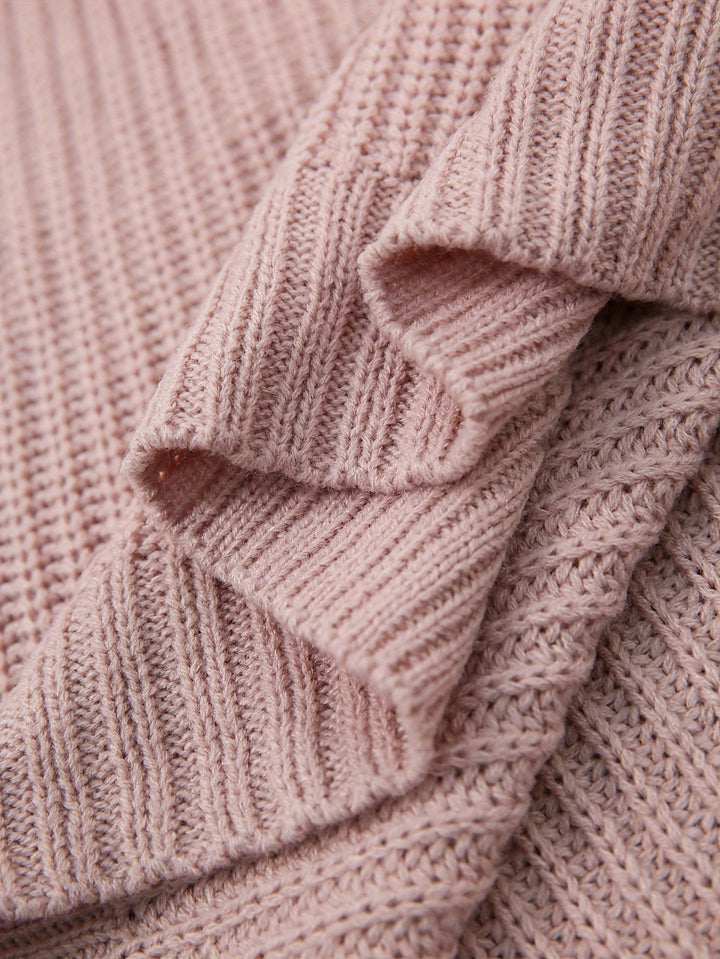 Sabine | Ribbed Half-Turtleneck Sweater Dress