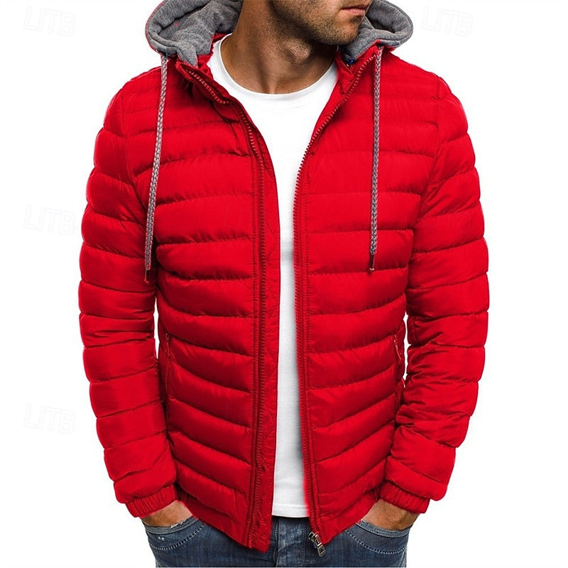 Braxton | Men's Quilted Puffer Jacket with Removable Hood