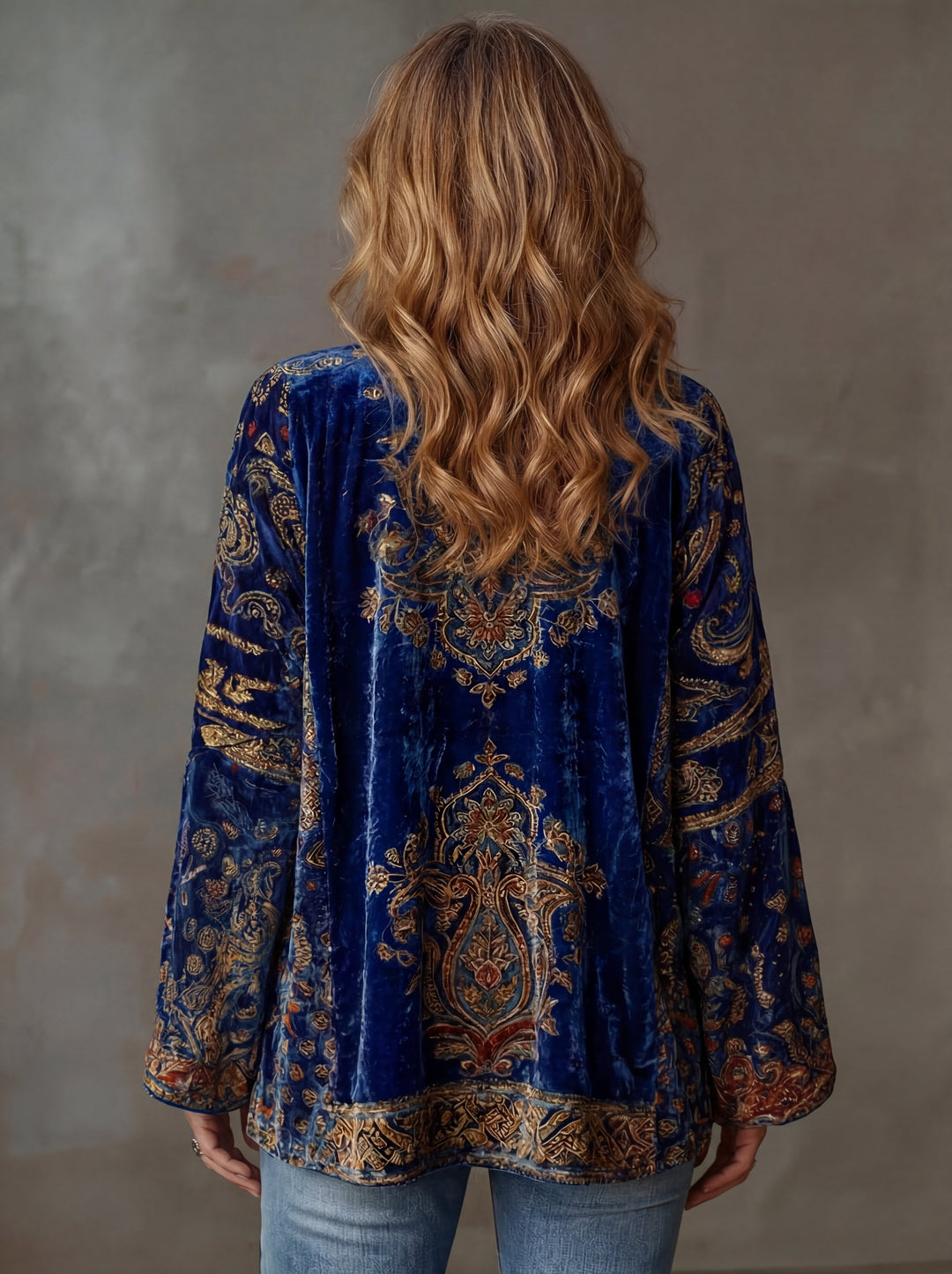 Aria | Bohemian Kimono Cardigan with Artistic Print