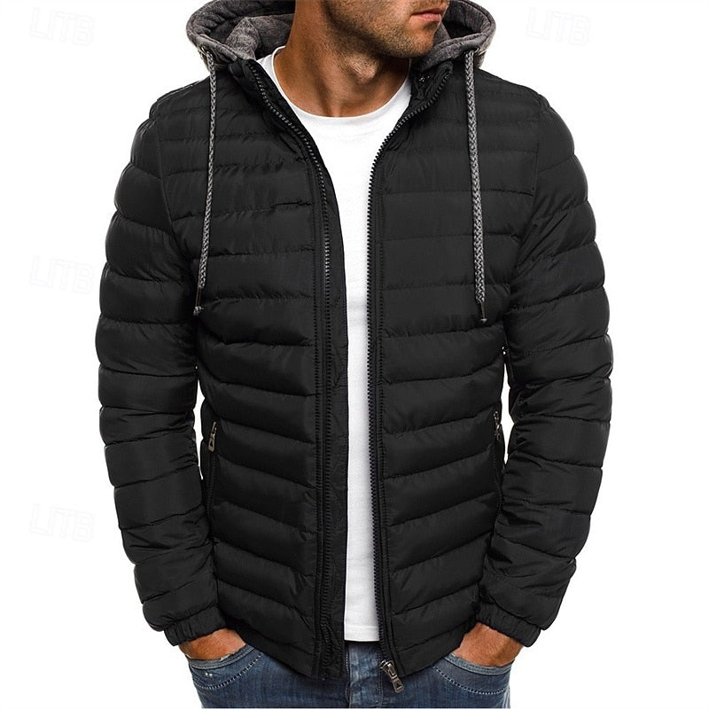 Braxton | Men's Quilted Puffer Jacket with Removable Hood