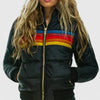 Sienna | Padded Puffer Jacket with Retro Stripes