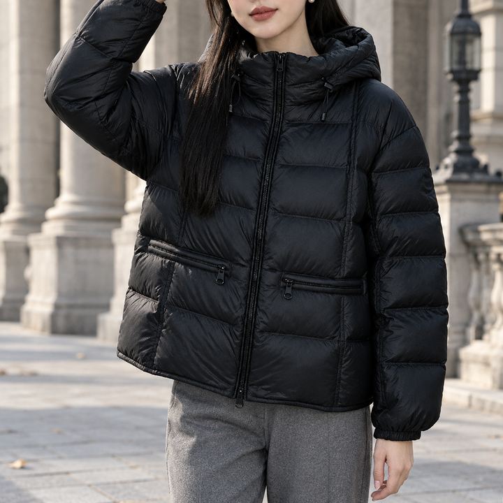 Adalyn | Duck-Down Hooded Puffer Jacket