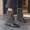 Everly | Suede Wedge Ankle Boots