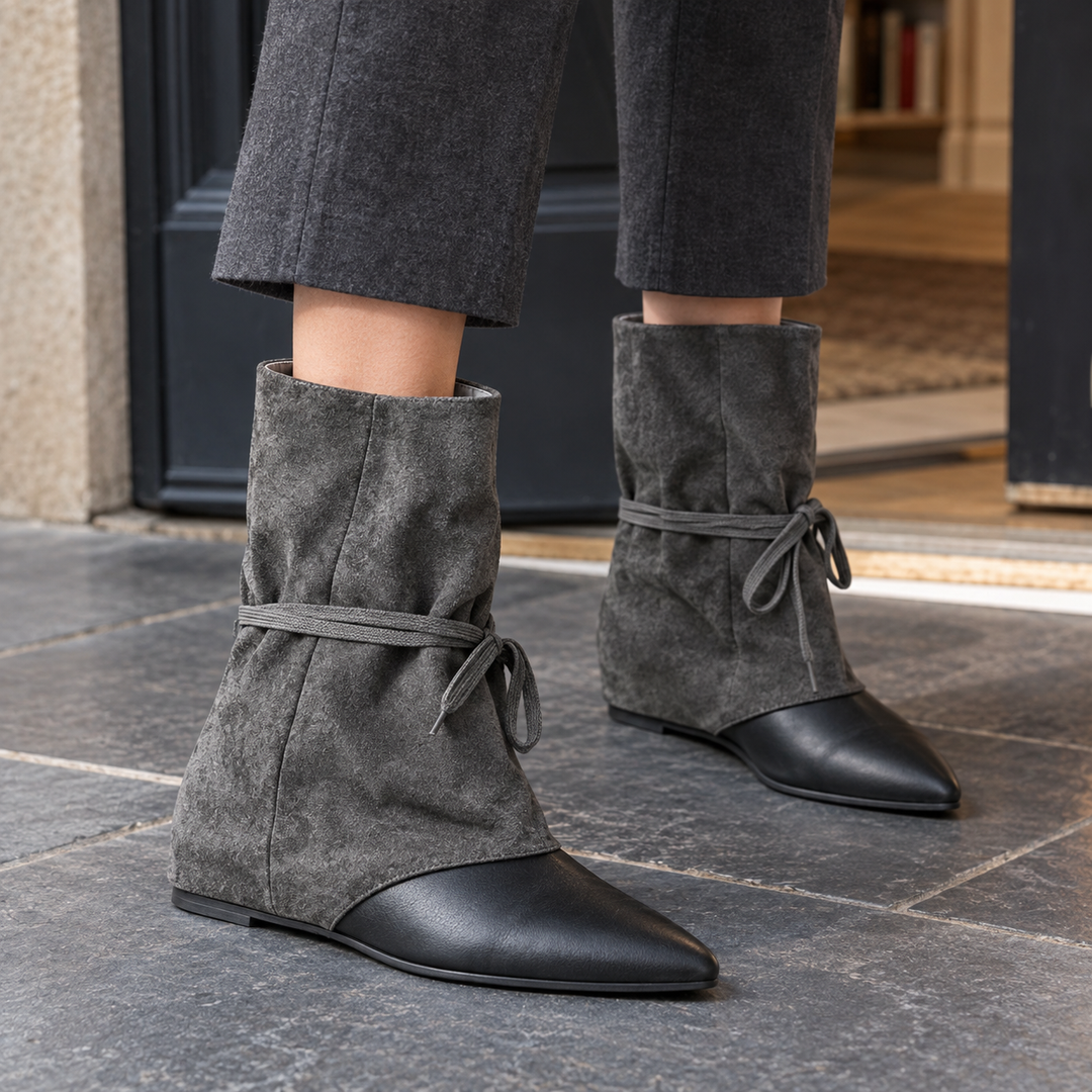 Everly | Suede Wedge Ankle Boots