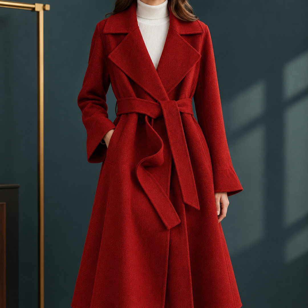Odalys Marchetti | Belted Wrap Wool Coat