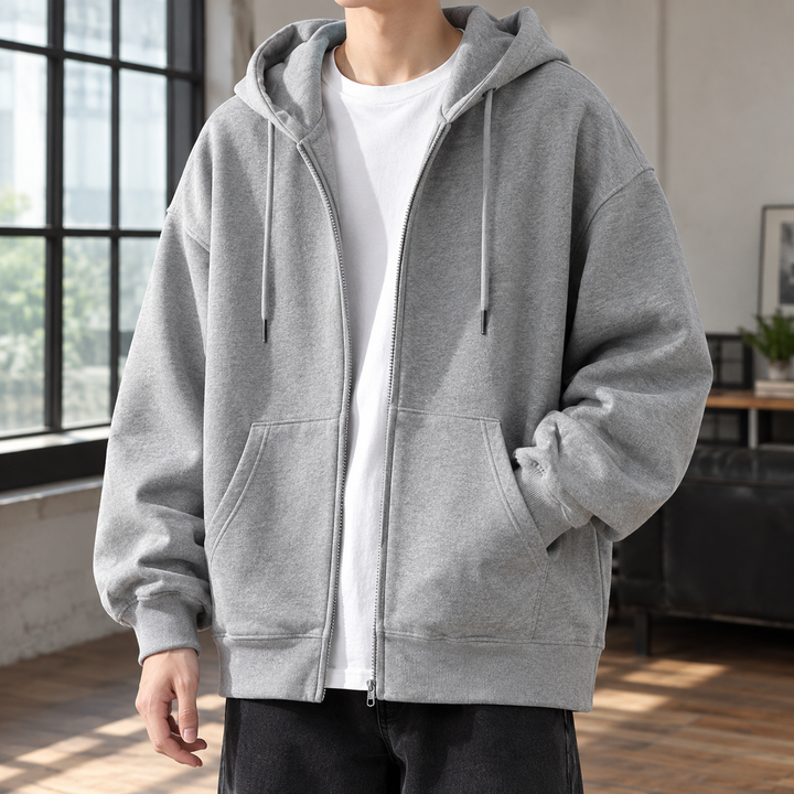 Adrian | Zip Front Oversized Hoodie