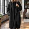 Odette Marchetti | Long Wool Blend Coat with Notched Lapels