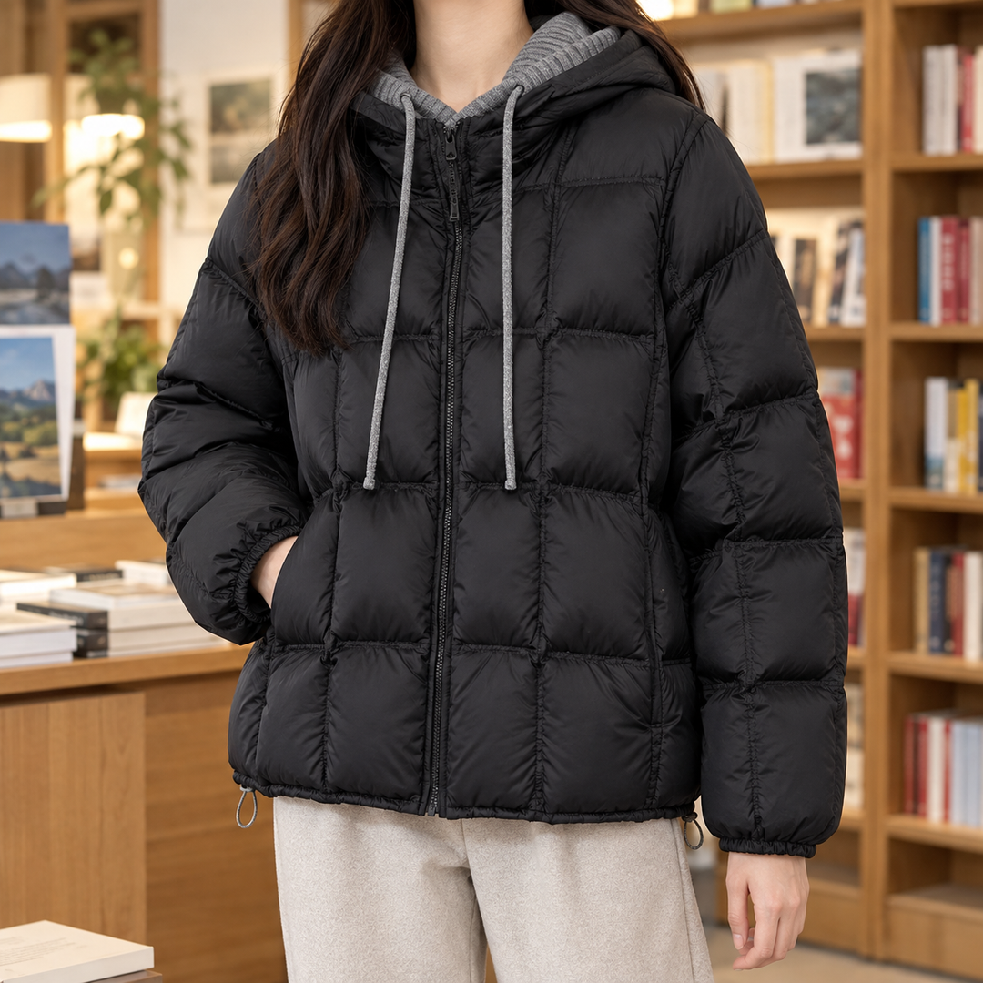 Solene | Duck Down Quilted Jacket with Hood