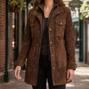 Juniper | Brown Suede Longline Jacket