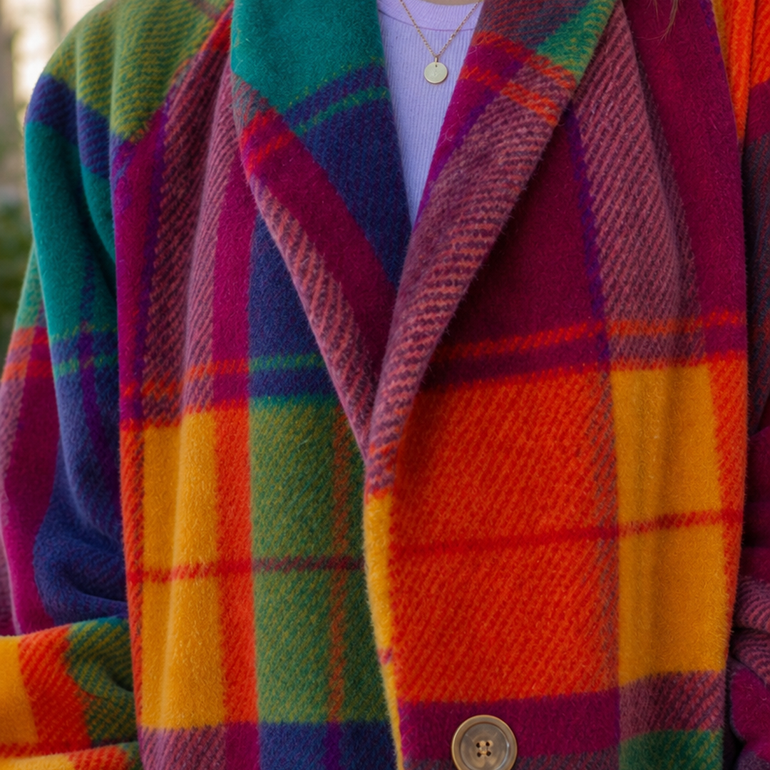 Marisol Hayes | Plaid Wool Coat, Longline Fit