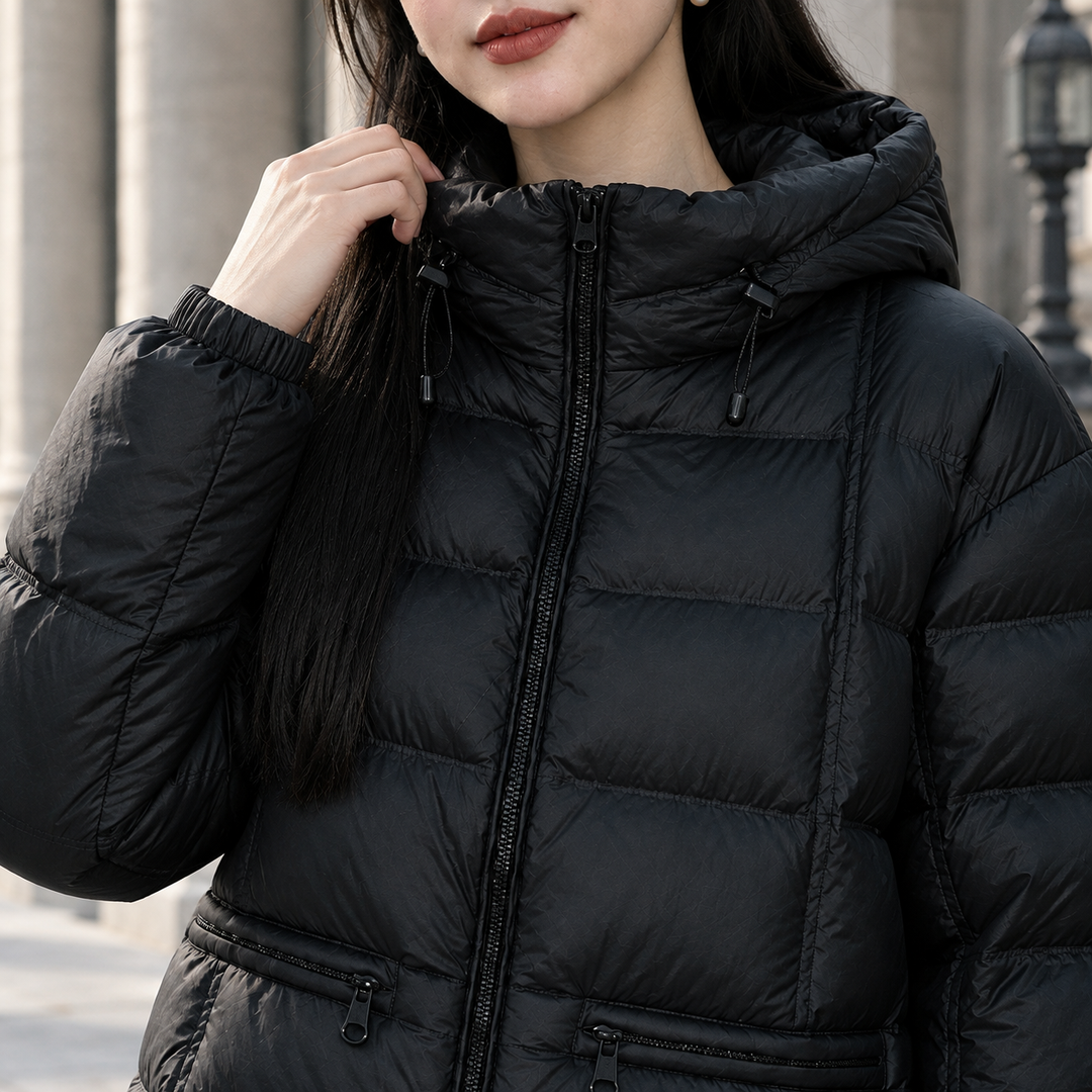 Adalyn | Duck-Down Hooded Puffer Jacket