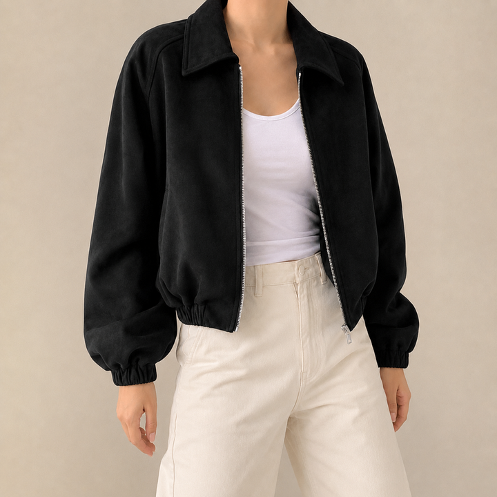 Wren | Faux Suede Cropped Jacket