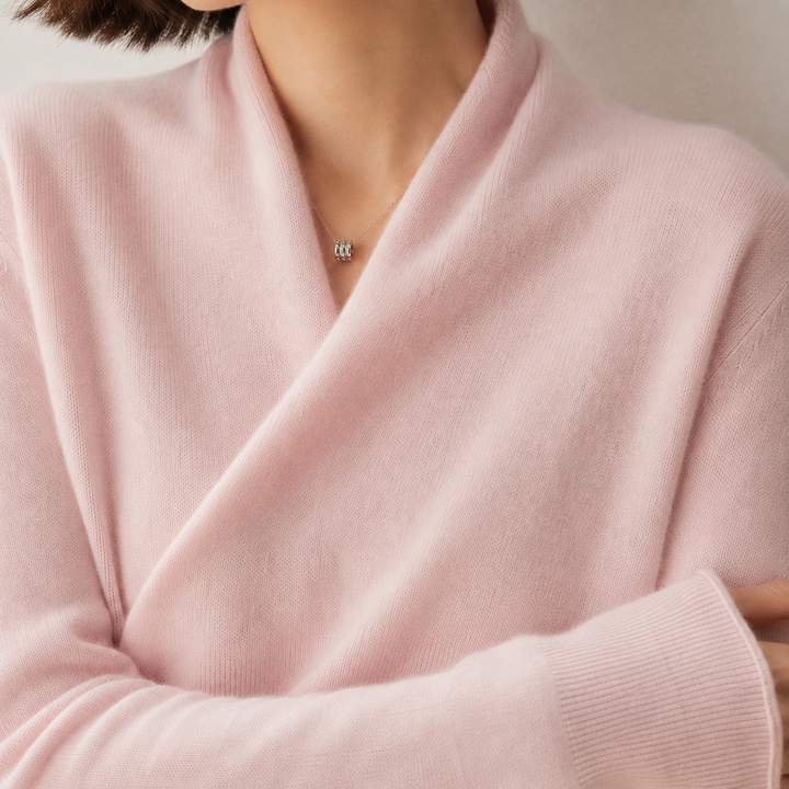 Rosalind | Cashmere Blend Crossover Sweater