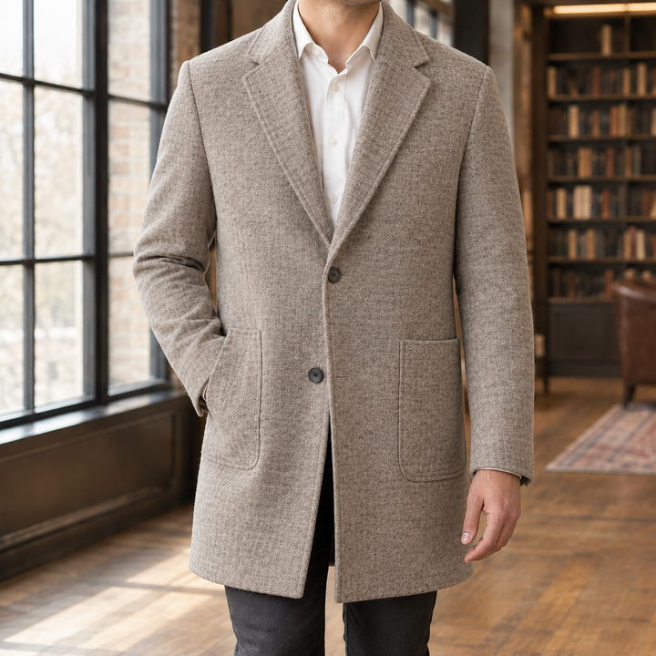 Theo Marchetti | Wool Coat with Notch Lapel