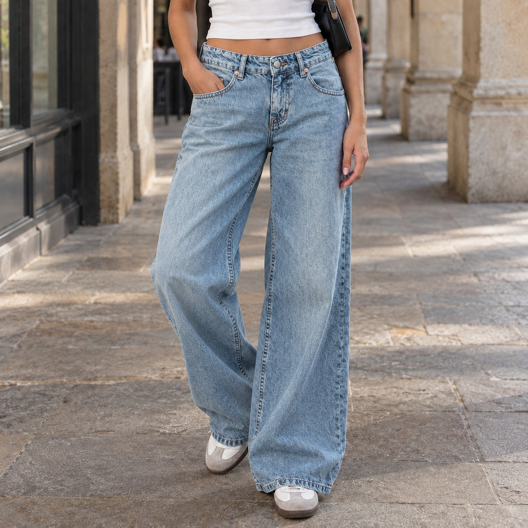 Marisol Wren | Low-Rise Wide Leg Jeans