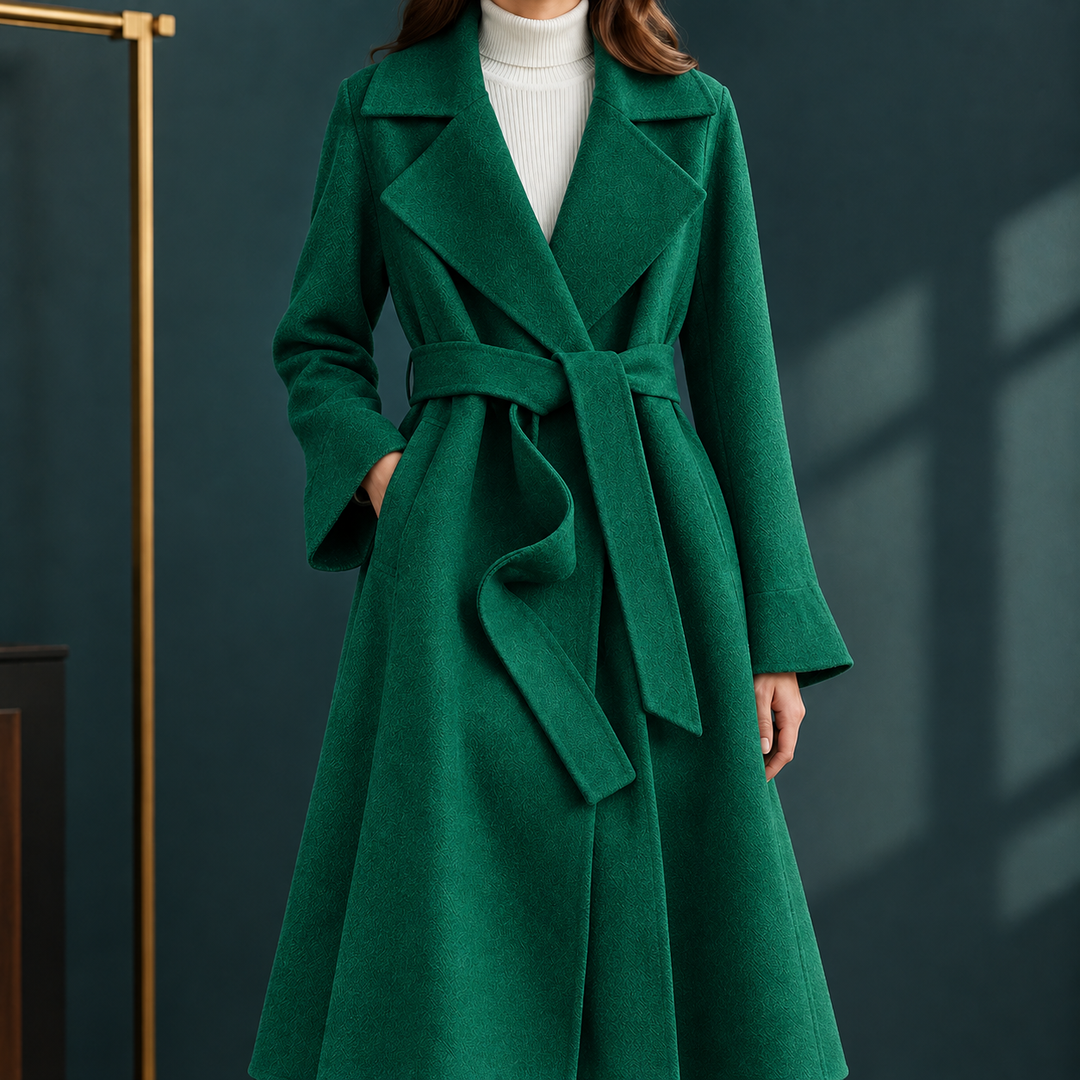 Odalys Marchetti | Belted Wrap Wool Coat